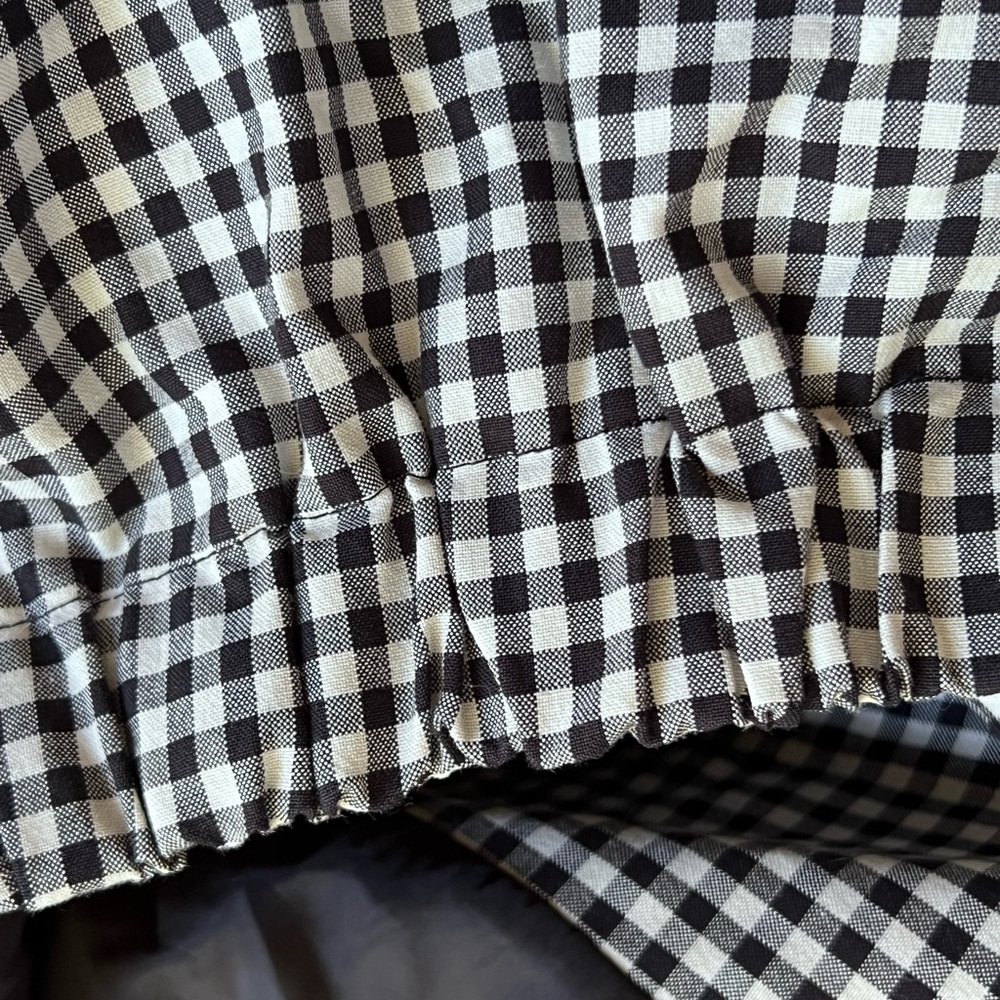 TOPSHOP BLACK AND WHITE GINGHAM CHECKERED COAT/JACKET OR DRESS SZ 12 NWT - Picture 10 of 11